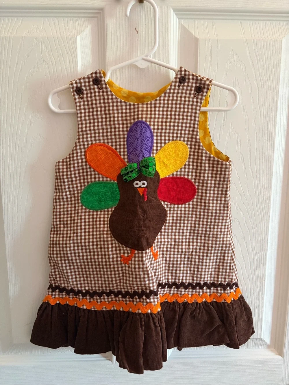 Bailey Boys Girls Gingham Turkey Dress
